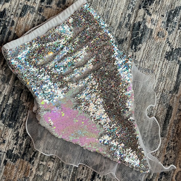 Mermaid swimsuit 🧜‍♀️seashell scales 🐚with mermaid flip sequin Tail Coverup - Picture 4 of 13